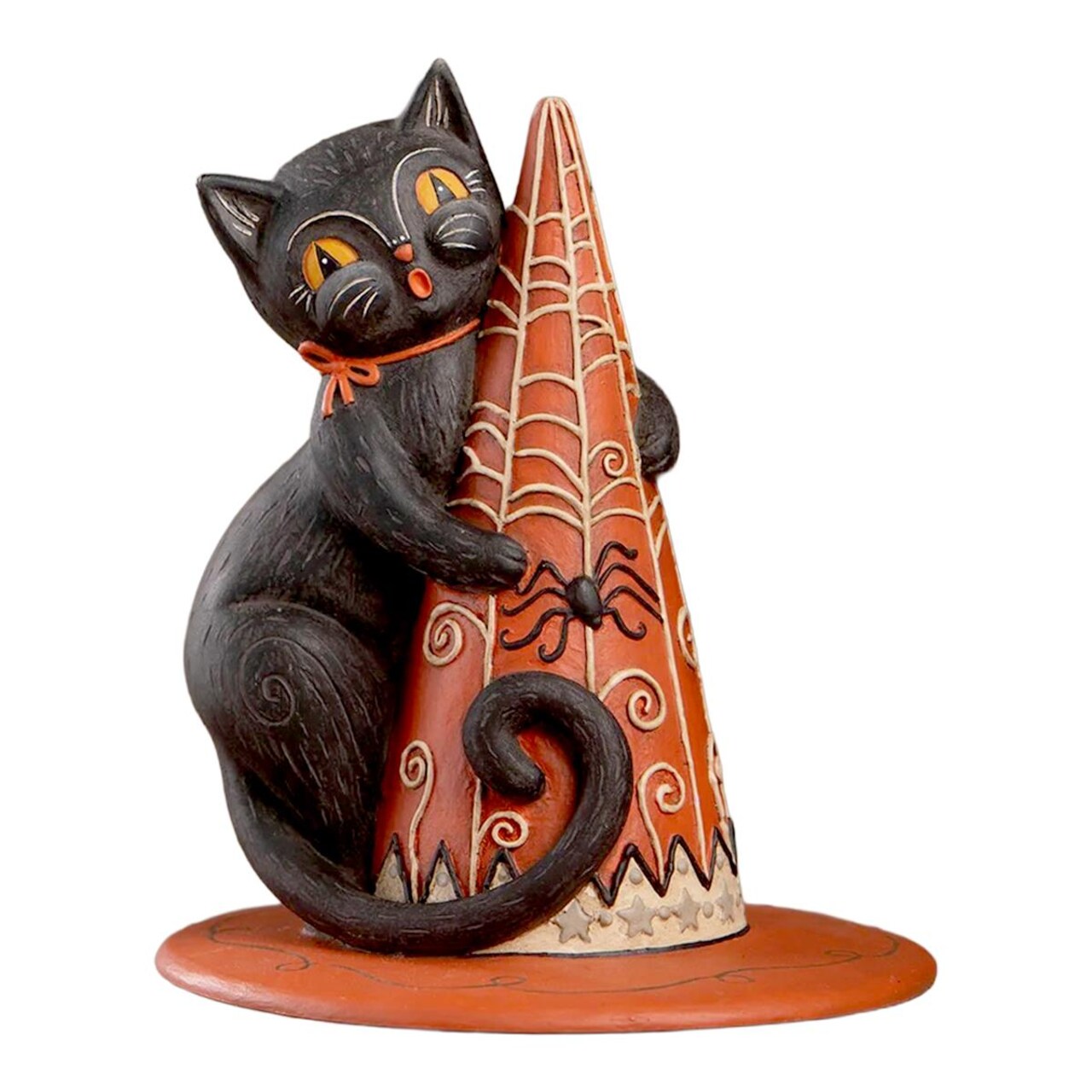 Johanna Parker by Bethany Lowe: Halloween Hugga-Hat Jack Cat Figurine